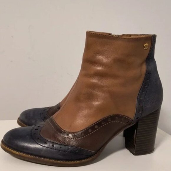 Pikolinos Three-Tone Leather Ankle Boots - Picture 3 of 4